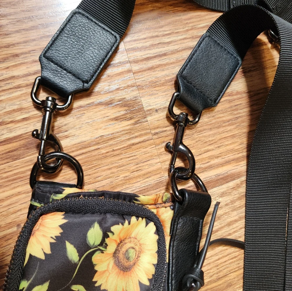 Crossbody Sunflower Water Bottle Bag Phone Holder Wallet Combo